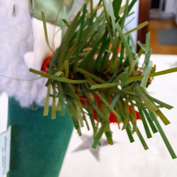 Fire Robin Christmas Cone Puppet Elf Santa Green Velvet Lobster 16" Vermont Made - Picture 11 of 12